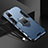Silikon Hülle Handyhülle und Kunststoff Schutzhülle Tasche mit Magnetisch Fingerring Ständer R02 für Xiaomi Poco M4 Pro 5G