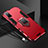 Silikon Hülle Handyhülle und Kunststoff Schutzhülle Tasche mit Magnetisch Fingerring Ständer R02 für Xiaomi Poco M4 Pro 5G Silber