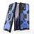 Silikon Hülle Handyhülle und Kunststoff Schutzhülle Tasche mit Magnetisch Fingerring Ständer R09 für Xiaomi Mi 11 5G Blau