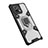 Silikon Hülle Handyhülle und Kunststoff Schutzhülle Tasche mit Magnetisch Fingerring Ständer R10 für Xiaomi Mi 11 Lite 5G NE Weiß