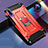 Silikon Hülle Handyhülle und Kunststoff Schutzhülle Tasche mit Magnetisch Fingerring Ständer S01 für Huawei P Smart Pro (2019) Rot
