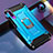 Silikon Hülle Handyhülle und Kunststoff Schutzhülle Tasche mit Magnetisch Fingerring Ständer S01 für Huawei Y9s Hellblau