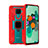 Silikon Hülle Handyhülle und Kunststoff Schutzhülle Tasche mit Magnetisch Fingerring Ständer S03 für Huawei Nova 5i Pro Rot