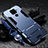 Silikon Hülle Handyhülle und Kunststoff Schutzhülle Tasche mit Magnetisch Ständer für Huawei Nova 5i Pro Blau
