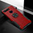 Silikon Hülle Handyhülle und Kunststoff Schutzhülle Tasche mit Magnetisch Ständer H02 für Huawei Honor View 20 Rot