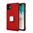 Silikon Hülle Handyhülle und Kunststoff Schutzhülle Tasche mit Magnetisch Ständer Z01 für Apple iPhone 11 Rot