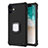 Silikon Hülle Handyhülle und Kunststoff Schutzhülle Tasche mit Magnetisch Ständer Z01 für Apple iPhone 11 Schwarz