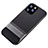 Silikon Hülle Handyhülle und Kunststoff Schutzhülle Tasche mit Ständer A01 für Apple iPhone 11 Pro Grau
