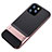 Silikon Hülle Handyhülle und Kunststoff Schutzhülle Tasche mit Ständer A01 für Apple iPhone 11 Pro Rosegold