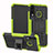 Silikon Hülle Handyhülle und Kunststoff Schutzhülle Tasche mit Ständer A04 für Huawei P30 Lite New Edition Grün