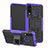 Silikon Hülle Handyhülle und Kunststoff Schutzhülle Tasche mit Ständer A04 für Huawei P30 Lite New Edition Violett