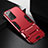 Silikon Hülle Handyhülle und Kunststoff Schutzhülle Tasche mit Ständer N02 für Samsung Galaxy Note 20 5G Rot
