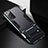 Silikon Hülle Handyhülle und Kunststoff Schutzhülle Tasche mit Ständer N02 für Samsung Galaxy Note 20 5G Schwarz