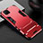 Silikon Hülle Handyhülle und Kunststoff Schutzhülle Tasche mit Ständer R01 für Huawei P40 Lite Rot