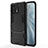Silikon Hülle Handyhülle und Kunststoff Schutzhülle Tasche mit Ständer R02 für Xiaomi Mi 11 5G Schwarz