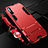Silikon Hülle Handyhülle und Kunststoff Schutzhülle Tasche mit Ständer R02 für Xiaomi Redmi 9A Rot
