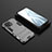 Silikon Hülle Handyhülle und Kunststoff Schutzhülle Tasche mit Ständer R03 für Xiaomi Mi 11 Lite 5G Grau