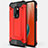 Silikon Hülle Handyhülle und Kunststoff Schutzhülle Tasche R01 für Huawei Mate 20 X 5G Rot
