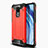 Silikon Hülle Handyhülle und Kunststoff Schutzhülle Tasche R01 für Xiaomi Redmi 10X 4G Rot