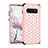 Silikon Hülle Handyhülle und Kunststoff Schutzhülle Tasche Vorder und Rückseite 360 Grad Bling-Bling U01 für Samsung Galaxy S10 Rosa