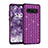 Silikon Hülle Handyhülle und Kunststoff Schutzhülle Tasche Vorder und Rückseite 360 Grad Bling-Bling U01 für Samsung Galaxy S10 Violett