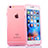 Silikon Schutzhülle Flip Hülle Durchsichtig Transparent für Apple iPhone 6S Rosa