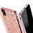 Silikon Schutzhülle Gummi Tasche Bling Bling für Apple iPhone Xs Rosegold