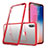 Silikon Schutzhülle Rahmen Tasche Durchsichtig Transparent Spiegel 360 Grad für Apple iPhone X Rot