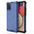 Silikon Schutzhülle Rahmen Tasche Hülle Durchsichtig Transparent 360 Grad Ganzkörper AM1 für Samsung Galaxy A02s Blau