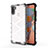 Silikon Schutzhülle Rahmen Tasche Hülle Durchsichtig Transparent 360 Grad Ganzkörper AM1 für Samsung Galaxy A11 Weiß