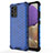 Silikon Schutzhülle Rahmen Tasche Hülle Durchsichtig Transparent 360 Grad Ganzkörper AM1 für Samsung Galaxy A32 4G Blau