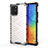 Silikon Schutzhülle Rahmen Tasche Hülle Durchsichtig Transparent 360 Grad Ganzkörper AM1 für Samsung Galaxy A91 Weiß