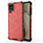 Silikon Schutzhülle Rahmen Tasche Hülle Durchsichtig Transparent 360 Grad Ganzkörper AM1 für Samsung Galaxy F12 Rot