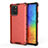 Silikon Schutzhülle Rahmen Tasche Hülle Durchsichtig Transparent 360 Grad Ganzkörper AM1 für Samsung Galaxy S10 Lite Rot