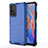Silikon Schutzhülle Rahmen Tasche Hülle Durchsichtig Transparent 360 Grad Ganzkörper AM1 für Xiaomi Poco M4 Pro 5G Blau