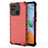 Silikon Schutzhülle Rahmen Tasche Hülle Durchsichtig Transparent 360 Grad Ganzkörper AM1 für Xiaomi Redmi 10C 4G Rot