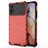 Silikon Schutzhülle Rahmen Tasche Hülle Durchsichtig Transparent 360 Grad Ganzkörper AM1 für Xiaomi Redmi Note 11E Pro 5G Rot