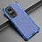 Silikon Schutzhülle Rahmen Tasche Hülle Durchsichtig Transparent 360 Grad Ganzkörper AM2 für Oppo Reno10 Pro 5G Blau
