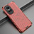 Silikon Schutzhülle Rahmen Tasche Hülle Durchsichtig Transparent 360 Grad Ganzkörper AM2 für Oppo Reno10 Pro 5G Rot