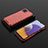 Silikon Schutzhülle Rahmen Tasche Hülle Durchsichtig Transparent 360 Grad Ganzkörper AM2 für Samsung Galaxy A22 5G Rot