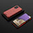 Silikon Schutzhülle Rahmen Tasche Hülle Durchsichtig Transparent 360 Grad Ganzkörper AM2 für Samsung Galaxy M32 5G Rot