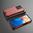 Silikon Schutzhülle Rahmen Tasche Hülle Durchsichtig Transparent 360 Grad Ganzkörper AM2 für Vivo X80 Lite 5G Rot