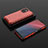 Silikon Schutzhülle Rahmen Tasche Hülle Durchsichtig Transparent 360 Grad Ganzkörper AM2 für Xiaomi Redmi Note 10 Pro 5G Rot