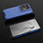 Silikon Schutzhülle Rahmen Tasche Hülle Durchsichtig Transparent 360 Grad Ganzkörper AM3 für Oppo Reno8 Pro+ Plus 5G Blau