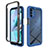Silikon Schutzhülle Rahmen Tasche Hülle Durchsichtig Transparent 360 Grad Ganzkörper für Motorola Moto G41 Blau