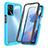 Silikon Schutzhülle Rahmen Tasche Hülle Durchsichtig Transparent 360 Grad Ganzkörper für Oppo A16s Hellblau