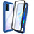 Silikon Schutzhülle Rahmen Tasche Hülle Durchsichtig Transparent 360 Grad Ganzkörper für Oppo F19 Blau