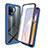 Silikon Schutzhülle Rahmen Tasche Hülle Durchsichtig Transparent 360 Grad Ganzkörper für Oppo Reno5 F Blau