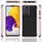 Silikon Schutzhülle Rahmen Tasche Hülle Durchsichtig Transparent 360 Grad Ganzkörper JX1 für Samsung Galaxy A72 5G