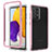 Silikon Schutzhülle Rahmen Tasche Hülle Durchsichtig Transparent 360 Grad Ganzkörper JX1 für Samsung Galaxy A72 5G Rosa